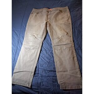 St. John's Bay Comfort Stretch Canvas 6 Pocket Cargo Pants Gray Mens 42x32